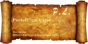 Perhócs Lina névjegykártya